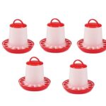 TM&W-6 Plastic Chicken Feeder with Feed Adjustment Mechanism, 6kg Feeder Pack of 5 Pcs