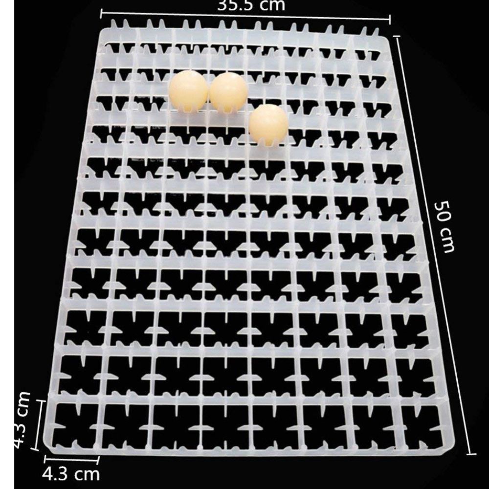 Plastic 880 Pieces Spare Part 88×10=880 -Eggs Tray for Incubator Hatcher Brooder Poultry Chicken (White)