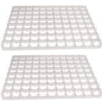 TM&W- Pieces Spare Part 88 CapacityEggs Tray for Incubator Hatcher Brooder Poultry Chicken (White) (88×2 pcs=176 capacity)