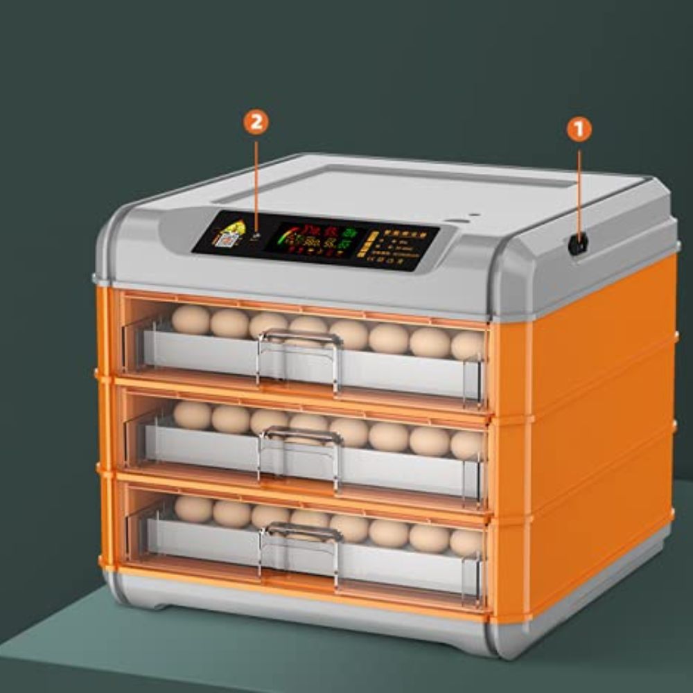 TM&W-New egg incubator for chicken,mini egg incubator with drawer type, egg capacity- (192-EGG-ORANGE)
