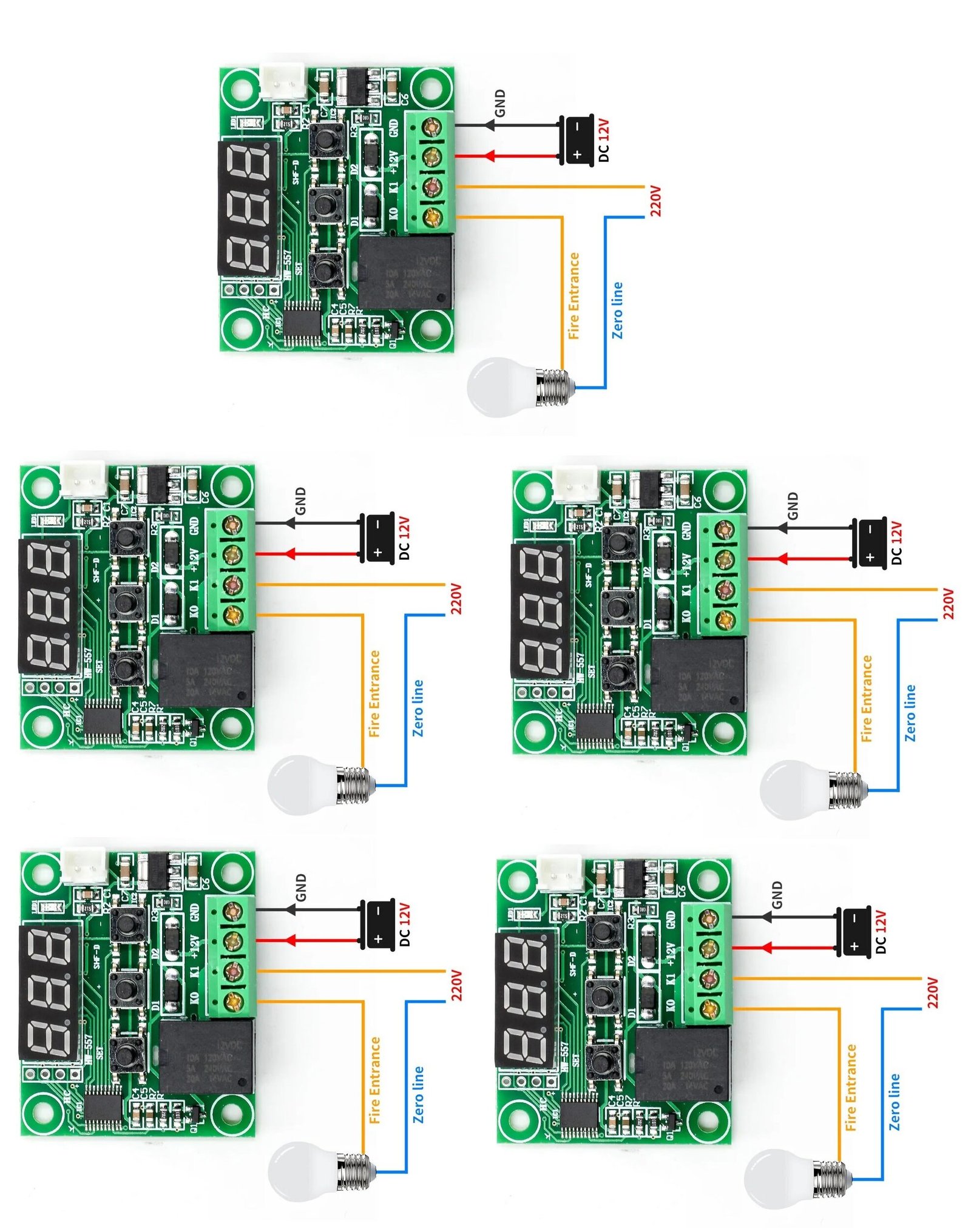 TM&W Xh-W1209 High Precision led Thermostat Control Dc 12V Temperature Controller - Image 7