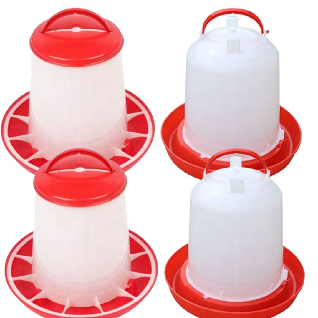 TM&W poultry chicken duck quail chicks 1.5kg Feeder-2pcs&1.5Ltr Drinker-2pcs=4pcs