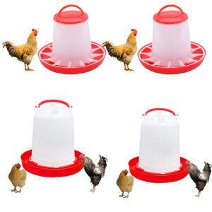 TM&W poultry chicks feeder1.5 kg 2 PC and drinker 1.5 ltr 2 pcs combo of  4 PCS