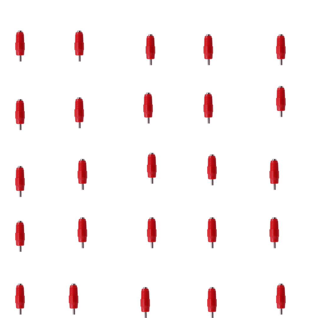 TM&W Red Threaded Chicken Water N Drinker For Poultry Farming Equipment 25 Pcs - Image 2