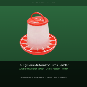 TM&W Poultry Farm Essential Combo Pack with 1.5 KG Feeder and 1.5 LTR Drinker, Semi-Automatic, Premium, Durable, Rust Free