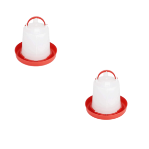TM&W 1.5 Ltr Semi-Automatic Drinkers, Pack of 2 Pcs, Durable Poultry Waterers with Rust-Resistant PP Construction, Easy to Mount and Suitable for Chicken, Duck, Quail, Peacock and Turkey