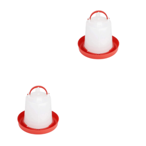 TM&W 1.5 Ltr Poultry Farming Waterers, Pack of 2 Pcs, Semi-Automatic Drinkers with Premium Durable Rust-Resistant PP Body, Easy Mounting System for Chicken, Duck, Quail, Peacock and Turkey