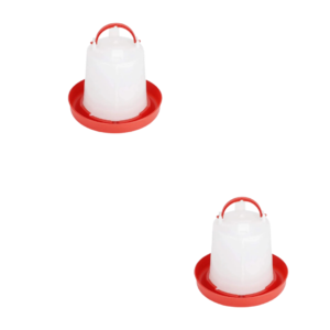 TM&W 1.5 Ltr Drinkers Pack of 2 Pcs, Semi-Automatic Poultry Watering System with Durable Rust-Resistant PP Construction, Easy-Mount Design for Chicken, Duck, Quail, Peacock and Turkey