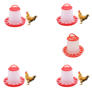 TM&W 1.5 Kg Durable PP Poultry Feeder Pack of 5 Pcs, Semi-Automatic Premium Quality Design, Rust Resistant and Easy to Mount for Chicken, Duck and Turkey